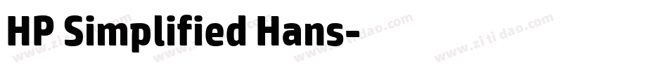 HP Simplified Hans字体转换
